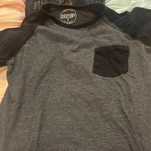 Kids Gray and Black Short Sleeve Tee